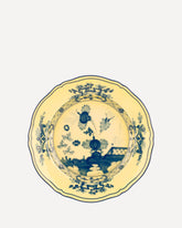 Piatto da dessert in porcellana Collezione Oriente Italiano - GIALLO | Base Blu