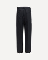 Technical wide-leg Pants in canvas - BLACK | Base Blu
