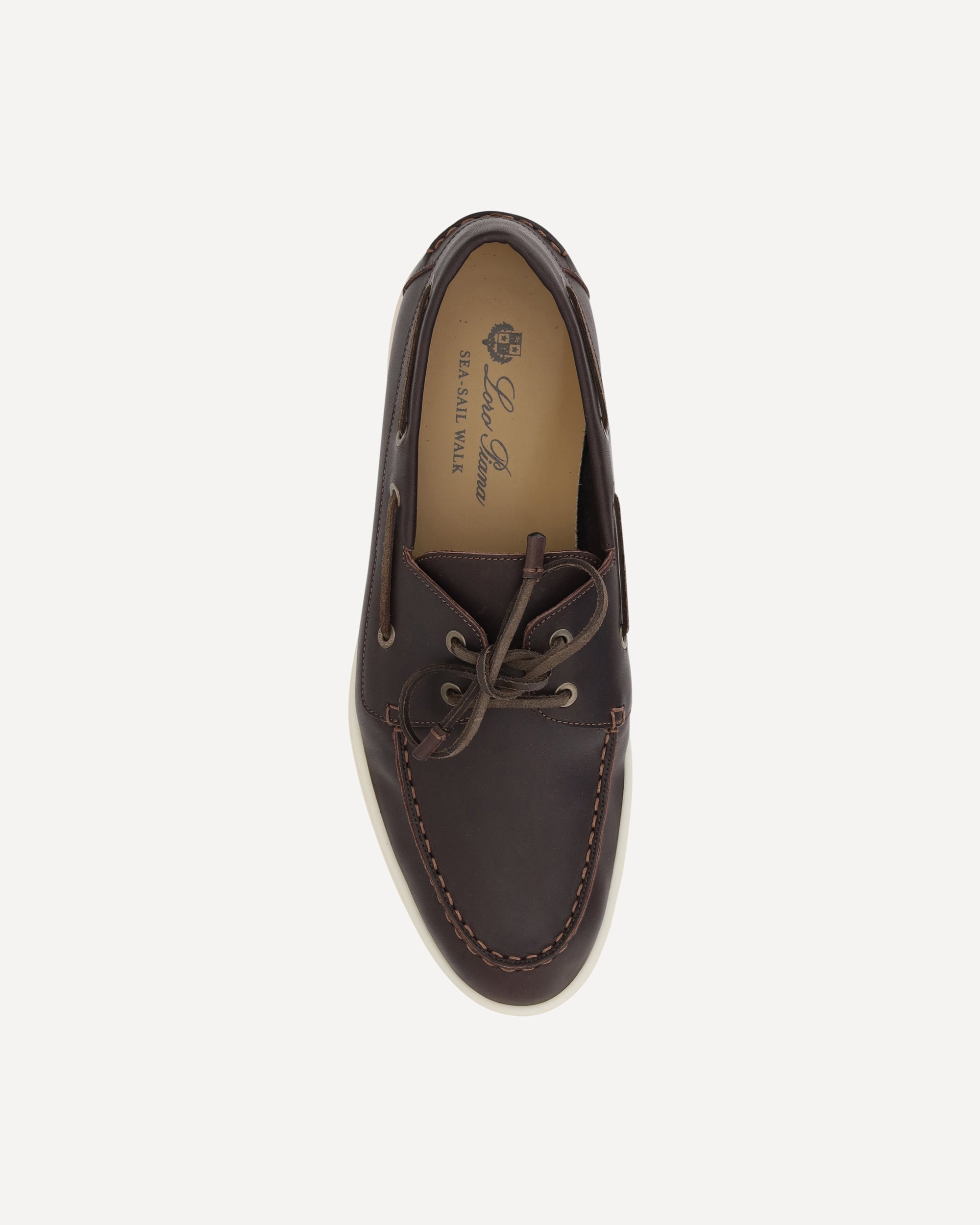 LORO PIANA Sea-Sail Walk Loafers BROWN Base Blu