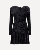 Ruched Mini Dress - BLACK | Base Blu