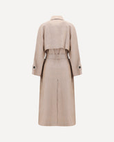 Linen Trench coat with lurex - PINK | Base Blu