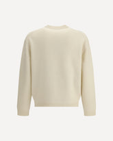 Fox Head Intarsia Merino Jumper - CREAM | Base Blu