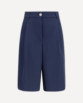 Pleated bermuda Shorts - BLUE | Base Blu