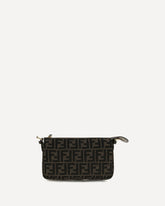 Borsa a Spalla in jacquard con monogram all over - MARRONE | Base Blu