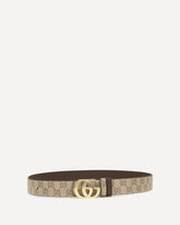 Cintura reversibile Cut GG Marmont - BEIGE | Base Blu