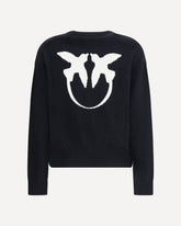 Maglione con logo  - NERO | Base Blu