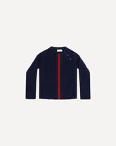 Web stripe wool Sweater for Boy - BLUE | Base Blu