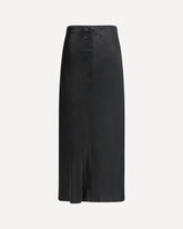 Satin Midi Skirt - BLACK | Base Blu
