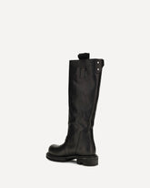 Gabe leather knee-high Boots - BLACK | Base Blu