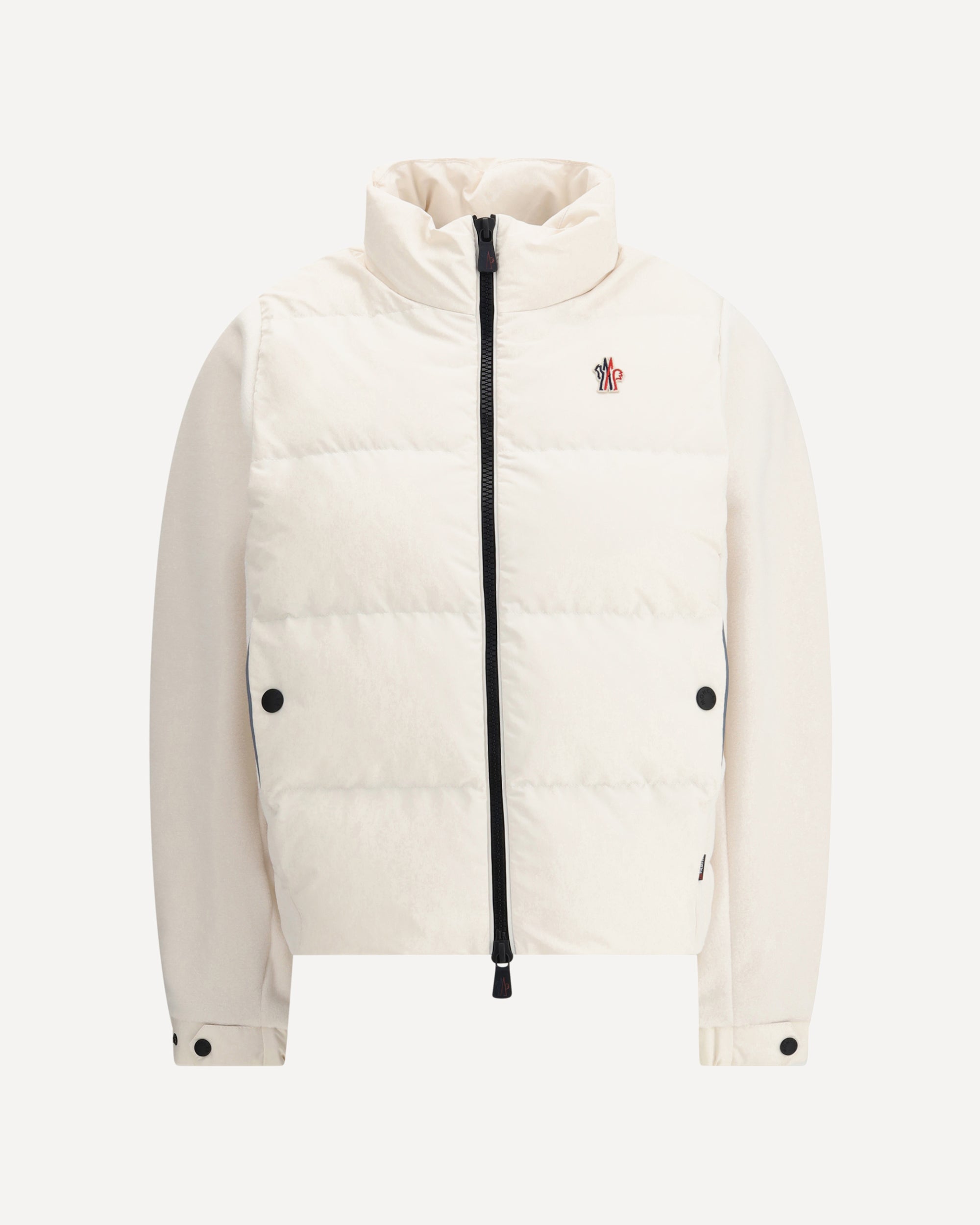 【新品】MONCLER ダブルジップジャケット/Bクラス/クリーム MONCLER GRENOBLE Jacket with sleeves in contrast WHITE | Base Blu