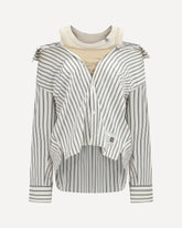 Striped Top - WHITE | Base Blu