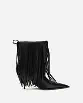 Avenue Fringe Ankle Boots - BLACK | Base Blu