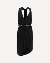 Draped viscose Dress - BLACK | Base Blu
