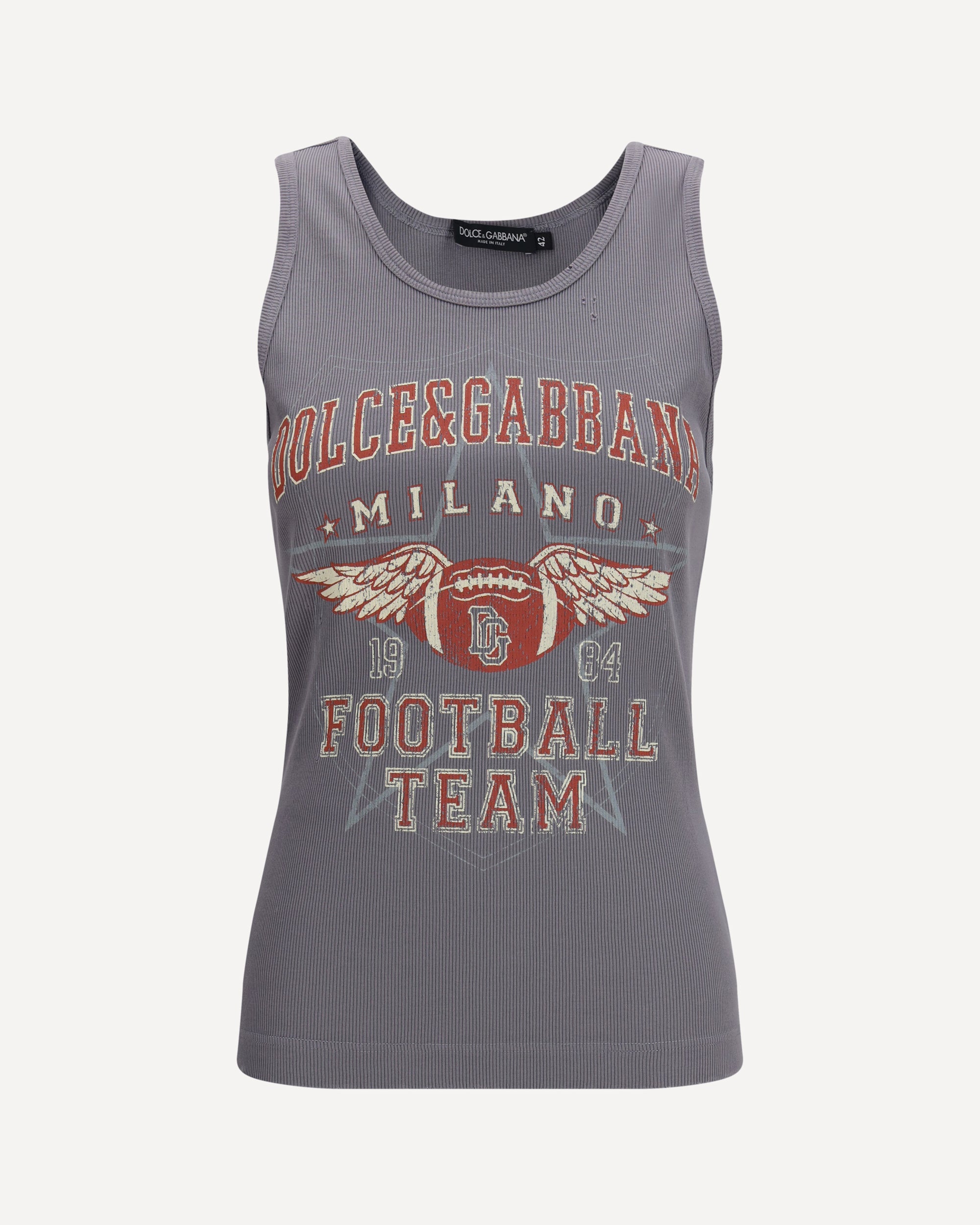 DOLCE & GABBANA Ribbed tank Top GREY | Base Blu