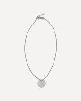 Collana con placca tonda - ARGENTO | Base Blu