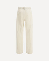 Cotton gabardine Trousers - CREAM | Base Blu