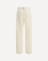 Cotton gabardine Trousers - CREAM | Base Blu