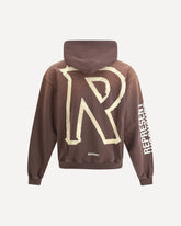 Logo Hoodie with tape effect - BROWN | Base Blu