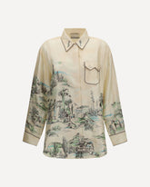 Scout silk twill Shirt - CREAM | Base Blu