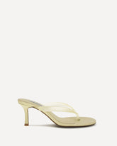 Flowe leather and rubber heeled Sandals - CREAM | Base Blu
