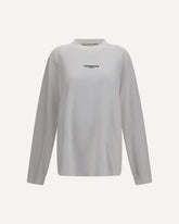 Long-sleeve logo T-shirt - WHITE | Base Blu