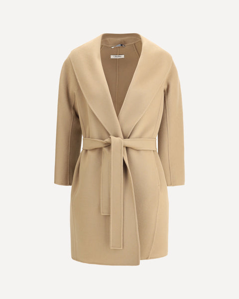 MAX MARA MESSIコート　キャメル38 Messi belted virgin-wool coat in beige - S Max Mara | Mytheresa