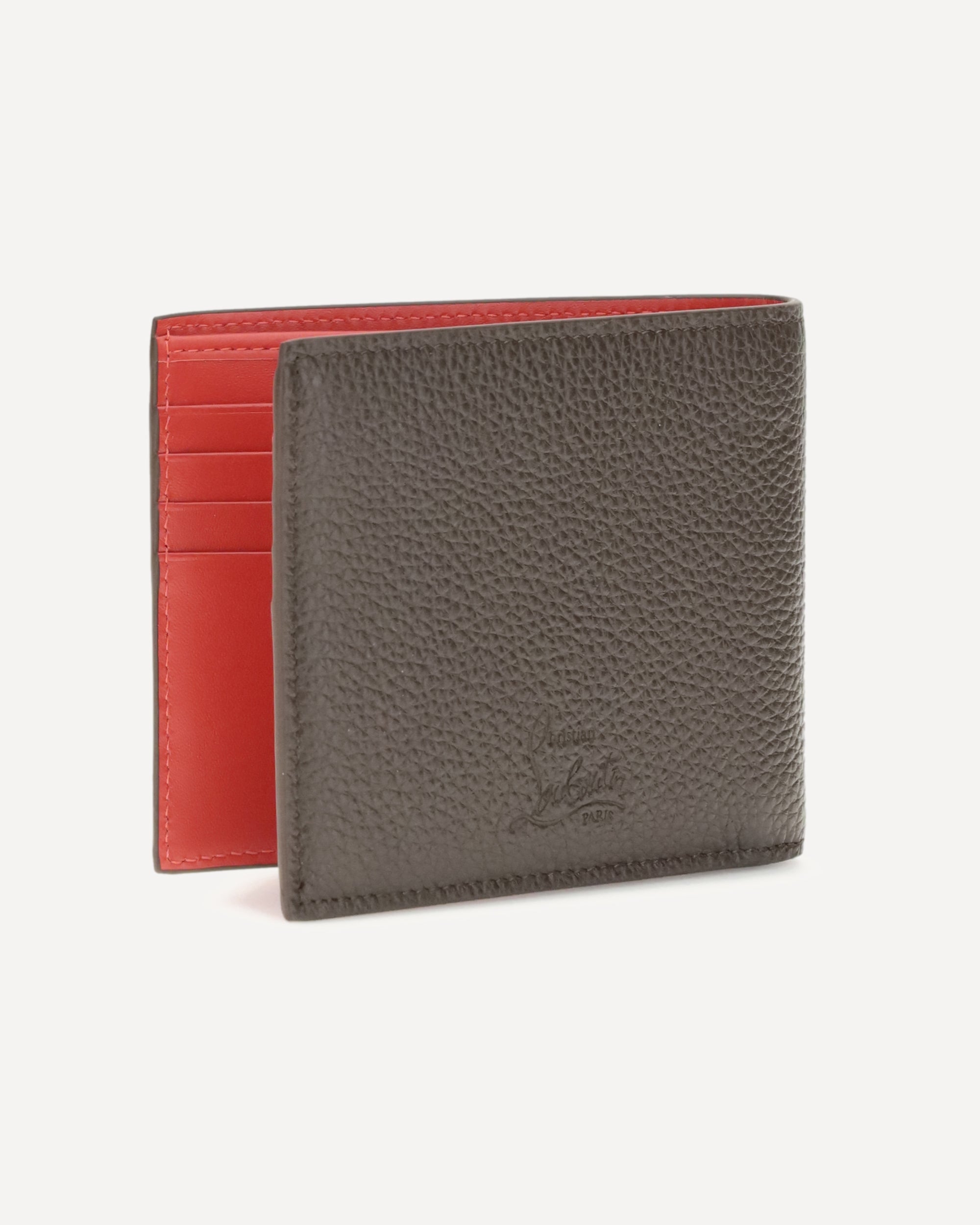 Christian Louboutin 財布 Panettone - Wallet - Grained calf leather and spikes - Black