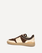 Upvillage suede and nappa calfskin Sneakers - BROWN | Base Blu