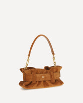 Anthem mini Bag in suede leather - BEIGE | Base Blu