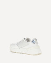 Logo and mirrored detail Sneakers - WHITE | Base Blu