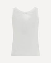 Tank Top in cotton rib stretch - WHITE | Base Blu