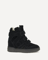 Wedge leather Sneakers IM3-GZ - BLACK | Base Blu