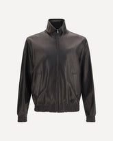 Leather Zip Jacket - BLACK | Base Blu