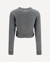 Ruched crewneck Sweater - GREY | Base Blu