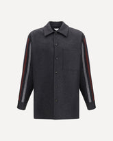 Wool and cashmere Overshirt - GREY | Base Blu