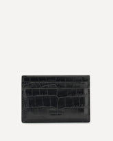 Croco print Card Holder - BLACK | Base Blu