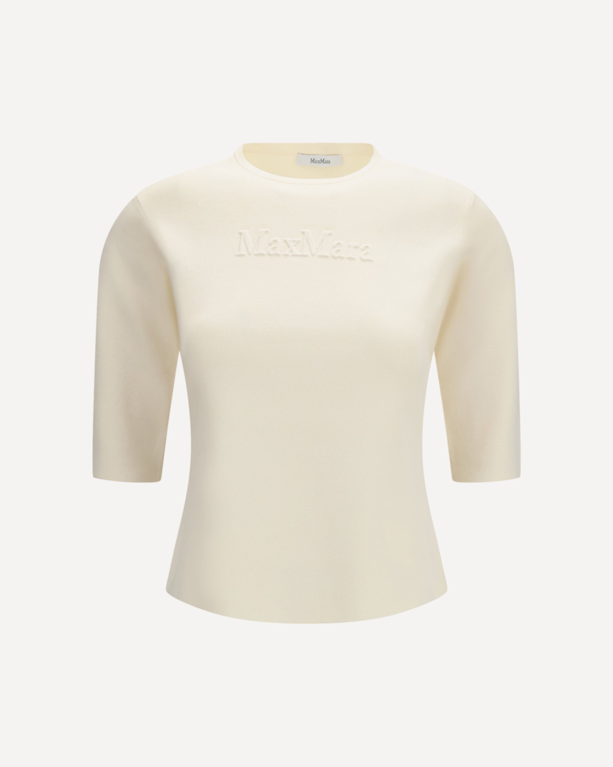 MAX MARA PURE Mxpaustero T-shirt CREAM | Base Blu