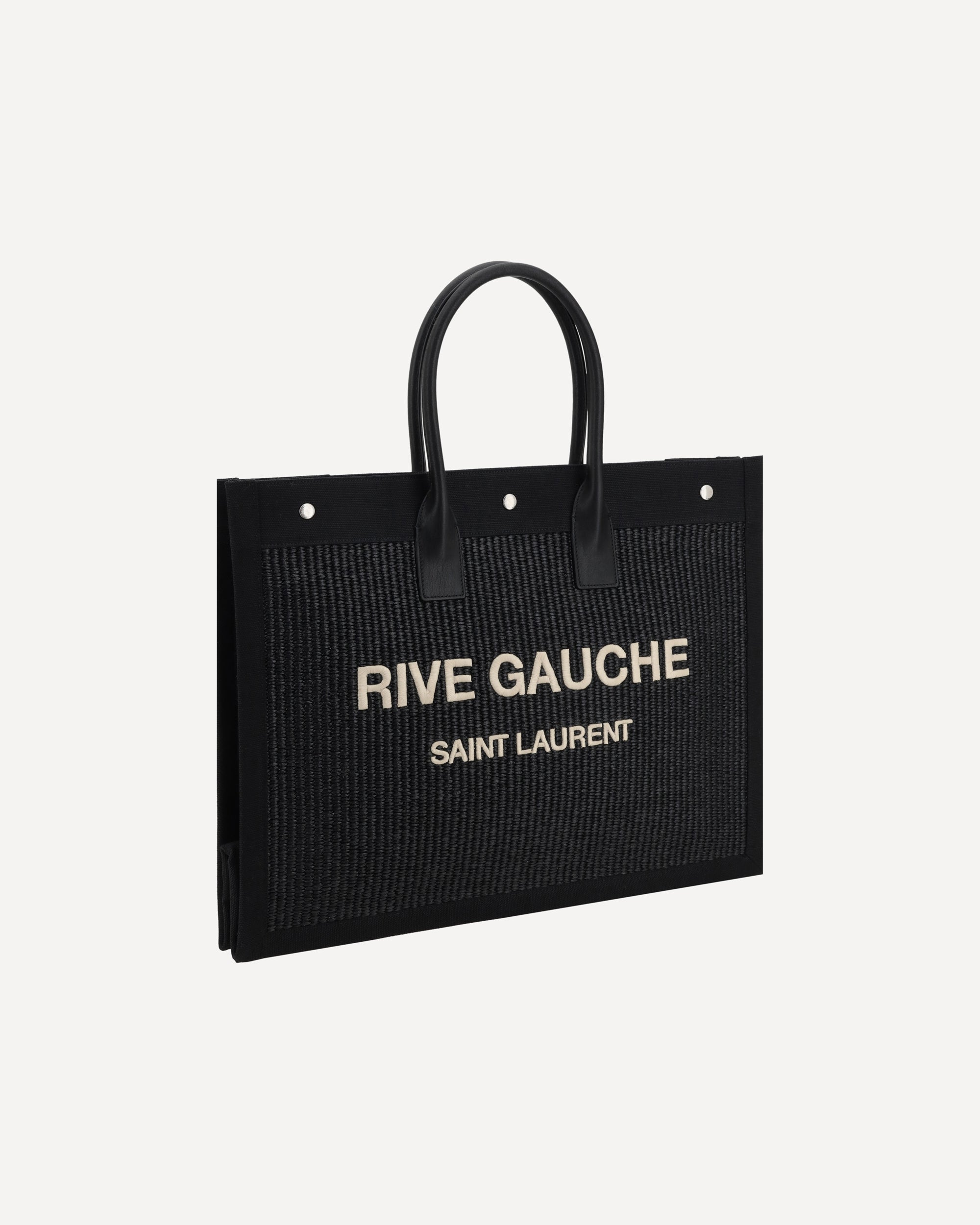 SAINT LAURENT Rive Gauche Tote Bag BLACK | Base Blu