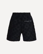 Pantaloncini in spugna in jacquard Monogram - NERO | Base Blu