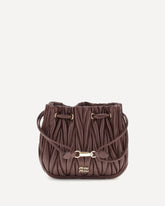 Matelassé nappa leather Pouch - BORDEAUX | Base Blu