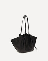 Borsa a Spalla Mochi grande in rafia - NERO | Base Blu