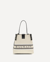 Release Bucket Bag in canvas and leather - CREAM | Base Blu
