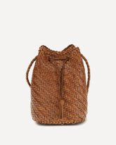 Pompom Double Jumps Bucket Bag - BROWN | Base Blu