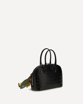 Toast crocodile-effect leather Handbag - BLACK | Base Blu