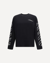 T-shirt a maniche lunghe a fantasia  - NERO | Base Blu