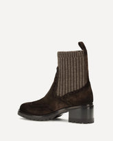 Suede Ferret Boots - BROWN | Base Blu