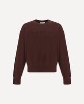 Felpa girocollo con stampa  - MARRONE | Base Blu