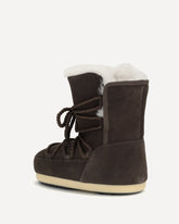 Suede and shearling Ankle Boots - BROWN | Base Blu