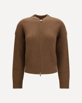 Carnet ribbed Cardigan - BROWN | Base Blu