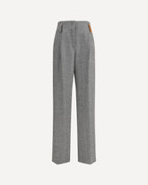 High-waisted Wool Trousers with chevron pattern - MULTICOLOUR | Base Blu